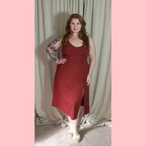 Rust Brown Racerback Dress